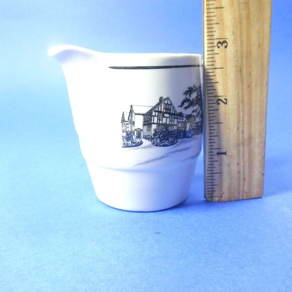 Royal Doulton Hotelware Steelite Black/White Creamer & Saucer - Picture 13 of 13